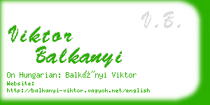 viktor balkanyi business card